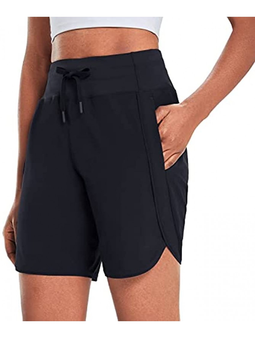 BALEAF Women's 7" Long Shorts Lightweight for Running Workout Hiking Unlined Zipper Pocket Quick Dry