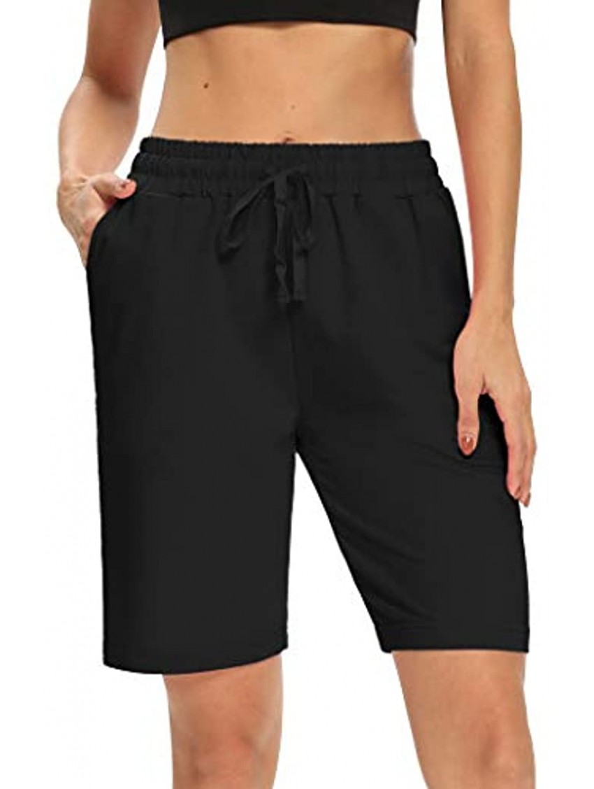 DIBAOLONG Womens Yoga Shorts Loose Comfy Drawstring Lounge Bermuda Shorts with 3 Pockets