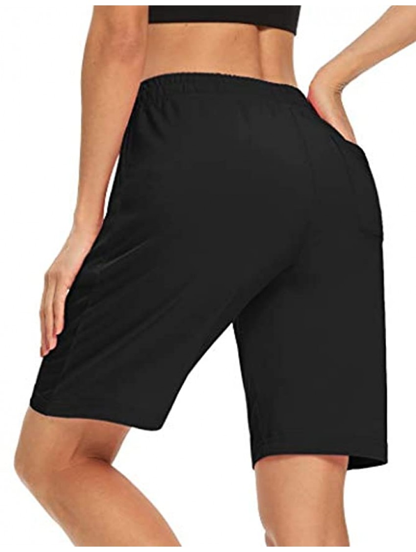 DIBAOLONG Womens Yoga Shorts Loose Comfy Drawstring Lounge Bermuda Shorts with 3 Pockets