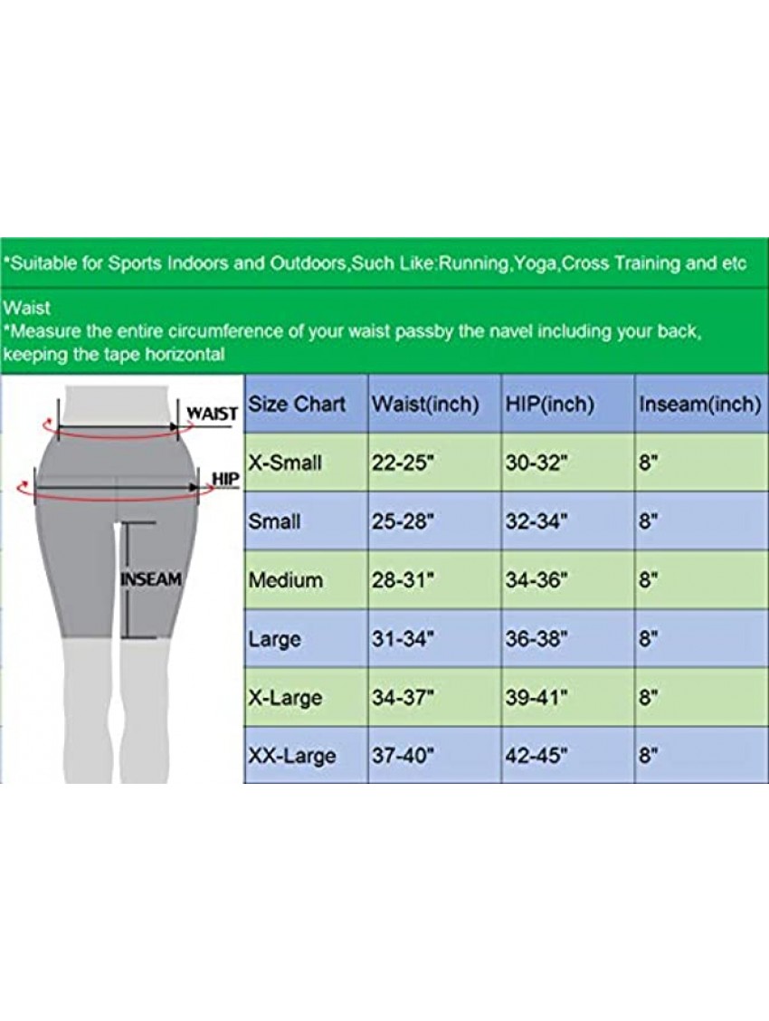 Neleus Women's High Waist Yoga Shorts Tummy Control Workout Running Compression Shorts with Pocket