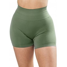 Puedizux Women Workout Shorts Seamless Scrunch Biker Shorts High Waisted Running Pants