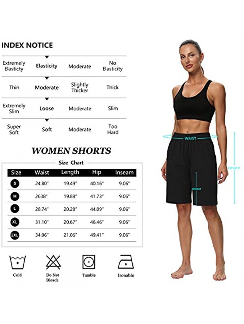 Sarin Mathews Womens Yoga Shorts Athletic Loose Comfy Lounge Shorts Running Workout Pajama Bermuda Shorts with Pockets