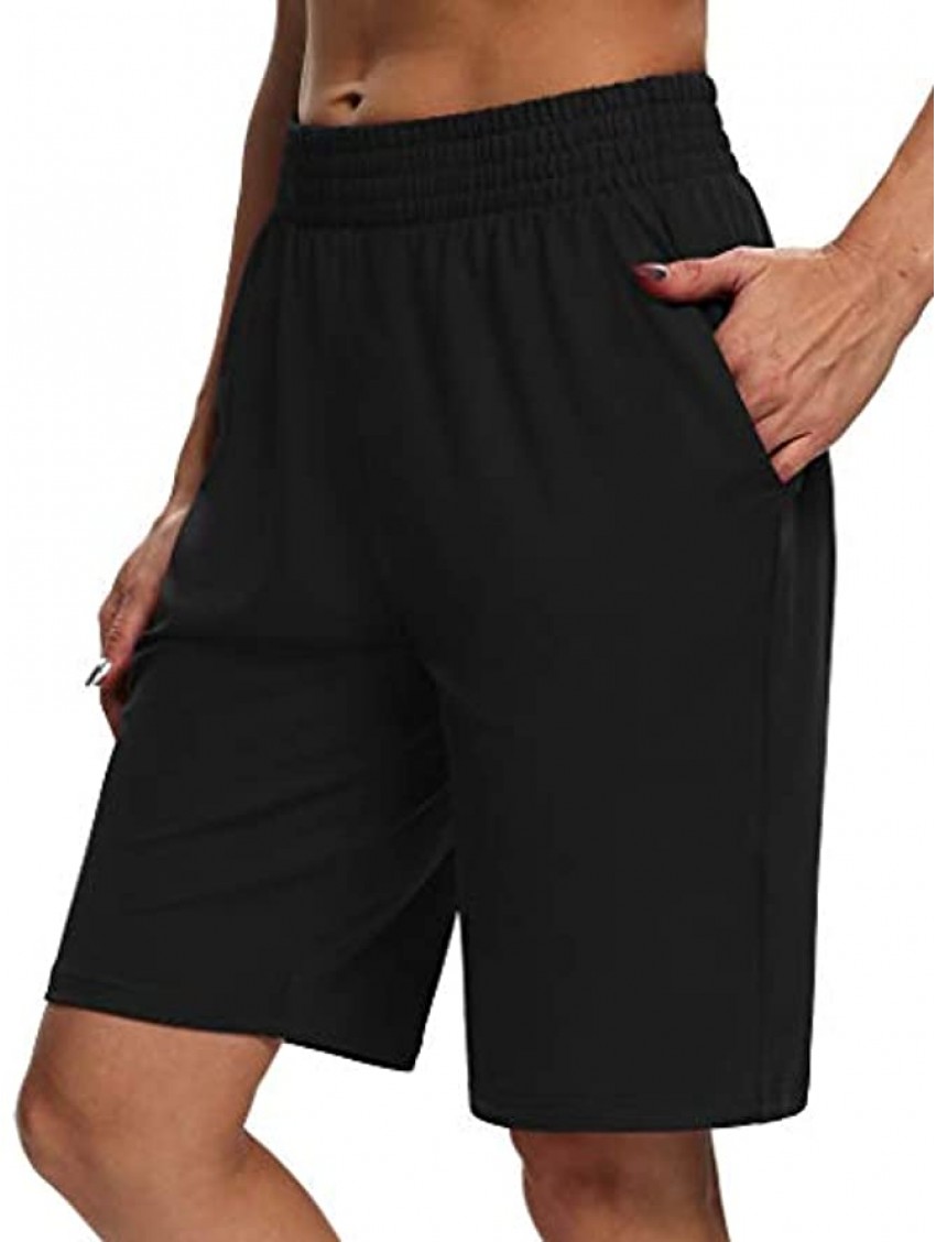 Sarin Mathews Womens Yoga Shorts Athletic Loose Comfy Lounge Shorts Running Workout Pajama Bermuda Shorts with Pockets