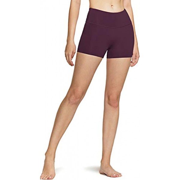 TSLA 1 or 2 Pack Women's High Waisted Bike Shorts Workout Running Yoga Shorts with Pocket Athletic Stretch Exercise Shorts