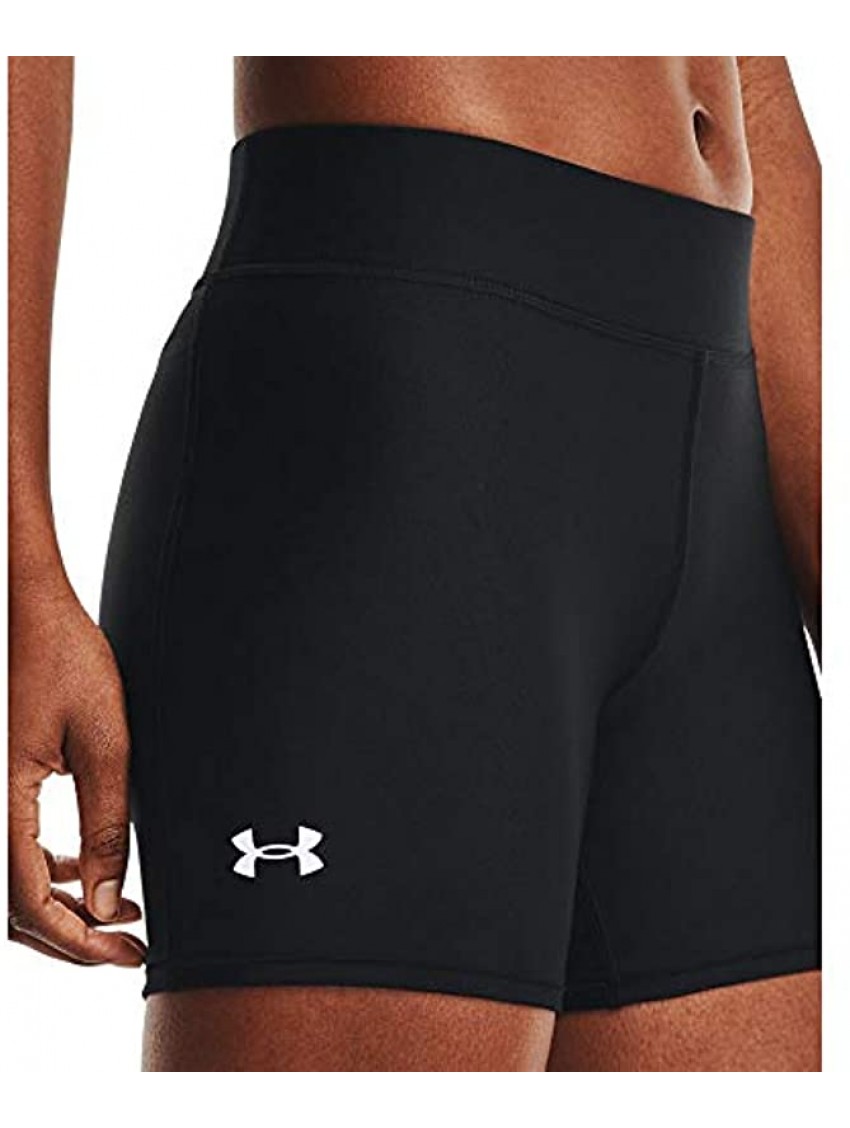 Under Armour HeatGear® Armour® Mid-Rise Middy Black White MD US 8-10