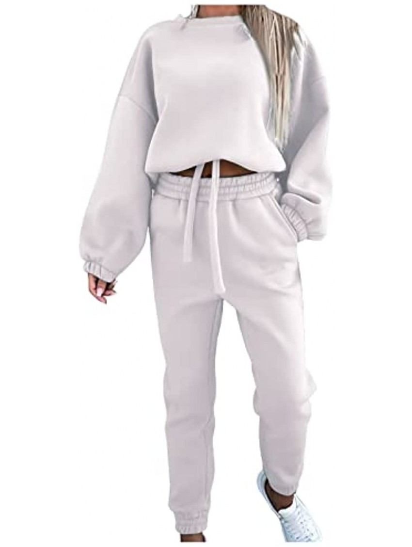 MINGE Women's Casual Sweatsuit Set Sports Jacket Hoodie and Pants Sport Suits Tracksuits 2 Piece Outfits