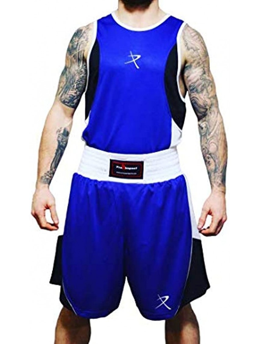 Pro Impact Unisex Boxing Vest Top and Shorts Set for Kickboxing Exercise Sports Sparring Fighting Training Fitness Boxers