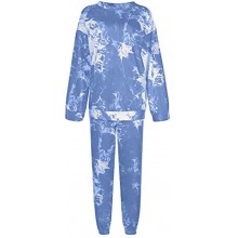 Tie Dye Sweatsuits Women Velvet Cute Two-Piece Sweatsuits for Teen Girls Stand-Up Collar Solid Color Pullover