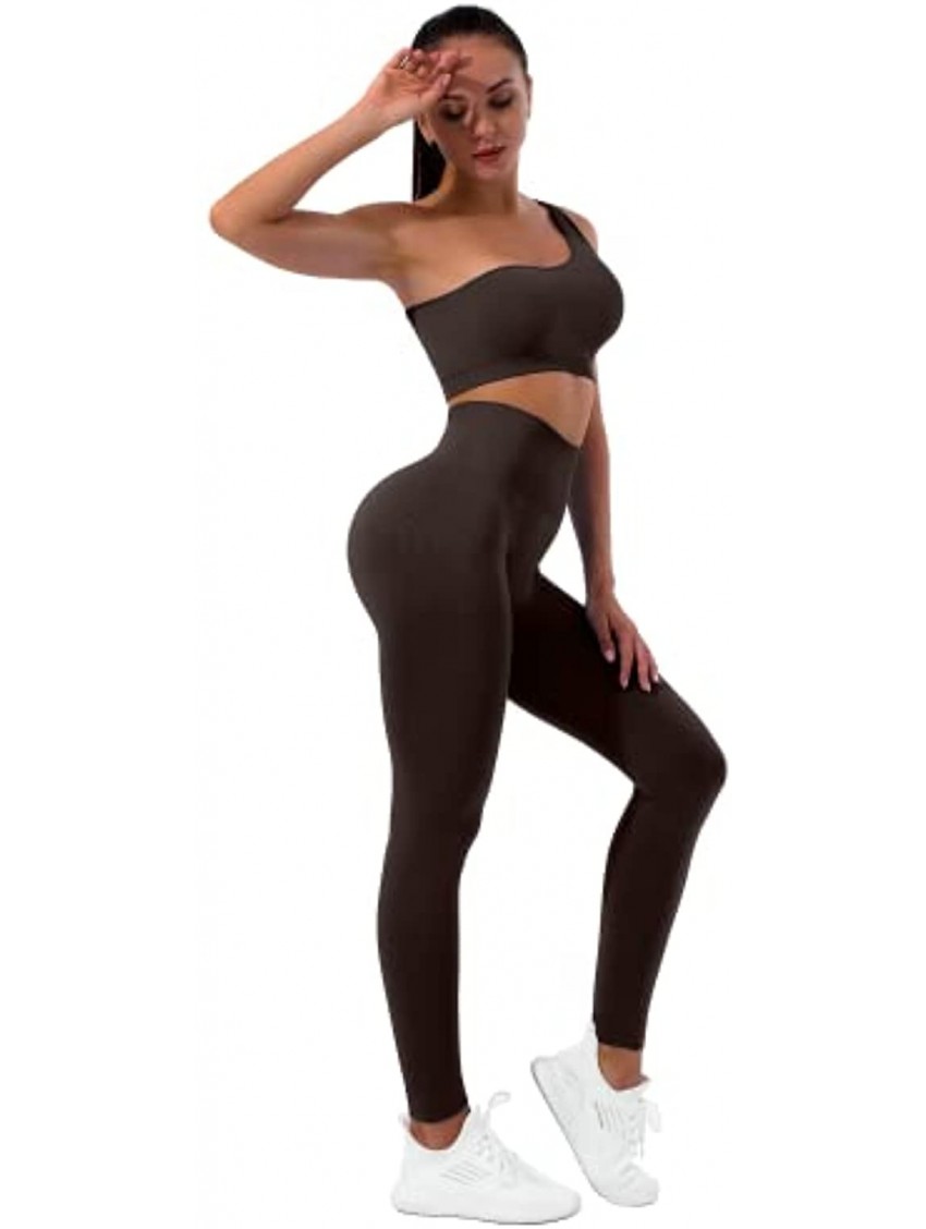 Workout Sets for Women 2 Piece Sportneer Ribbed Seamless Matching Gym Yoga Set