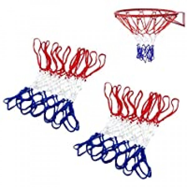 2Pcs Basketball Net Replacement Standard Basketball Hoop Net Thick Nylon Braided Hoop Net All Weather Basketball Net for Indoor Outdoor12 Loops