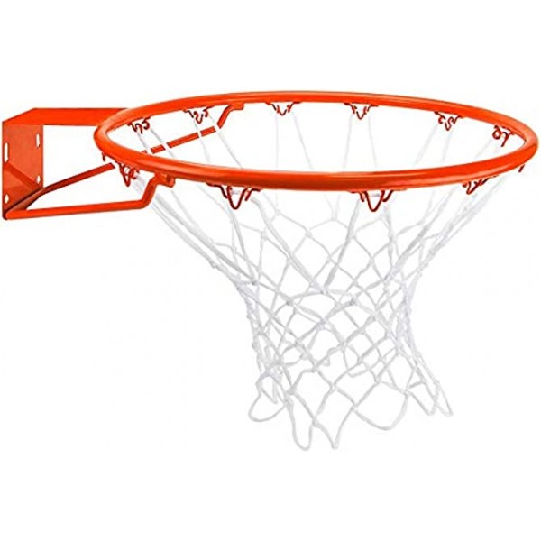 Crown Sporting Goods Stainless Steel Basketball Rim with Free All Weather Net Standard 18 Orange