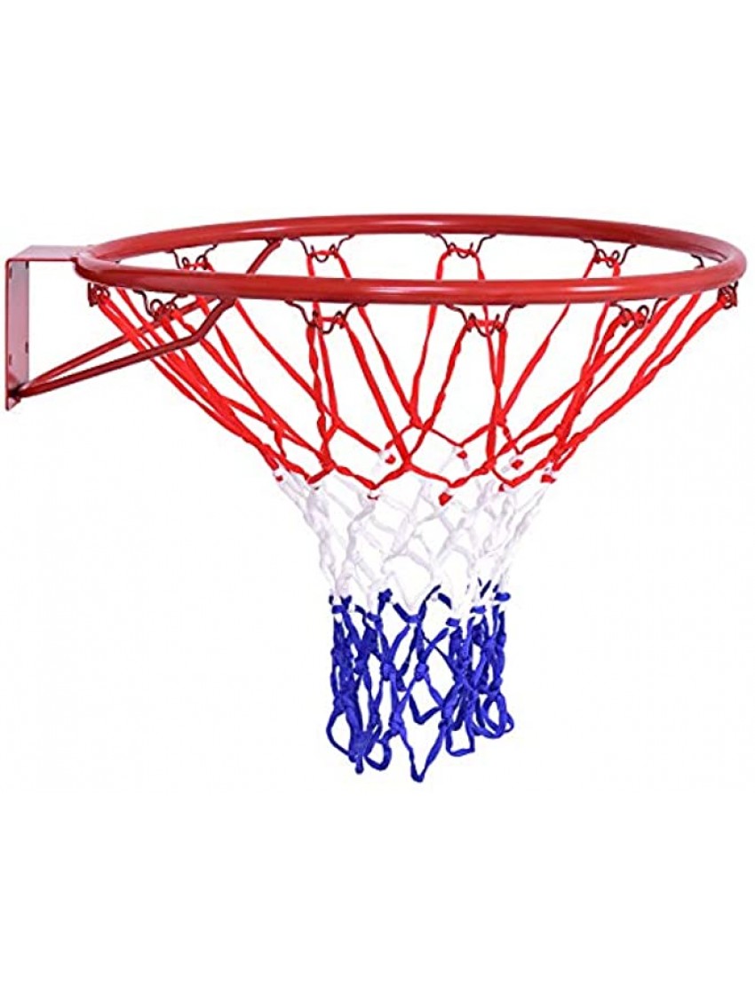 Goplus 16mm Basketball Rim Basketball Net Indoor Outdoor Hanging Basketball Goal with All Weather Net Wall Mounted Basketball Hoop 18''