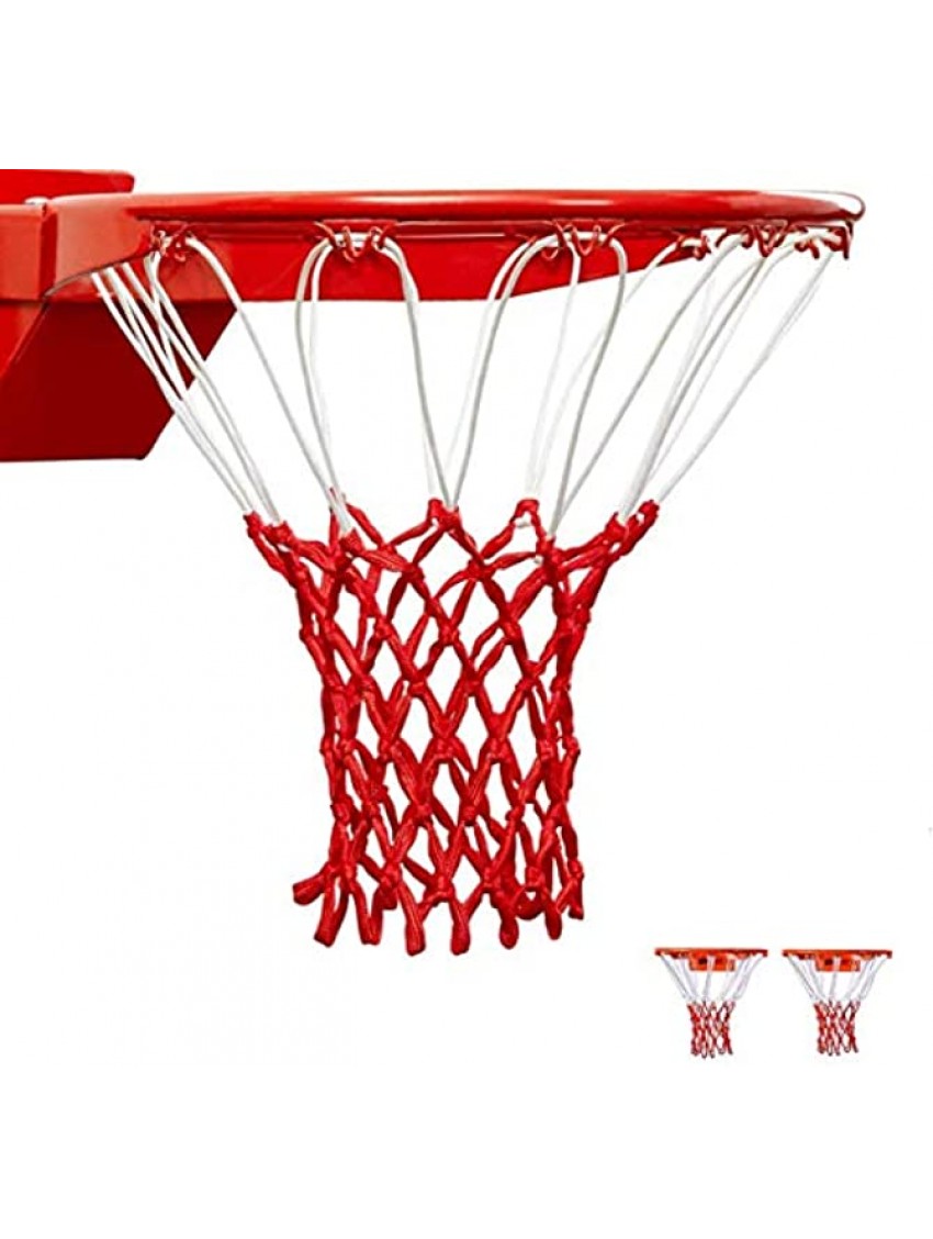HUAHUA Professional Heavy Duty Basketball Net All Weather Anti Whip Fits Standard Indoor or Outdoor Rims White 12 Loops…