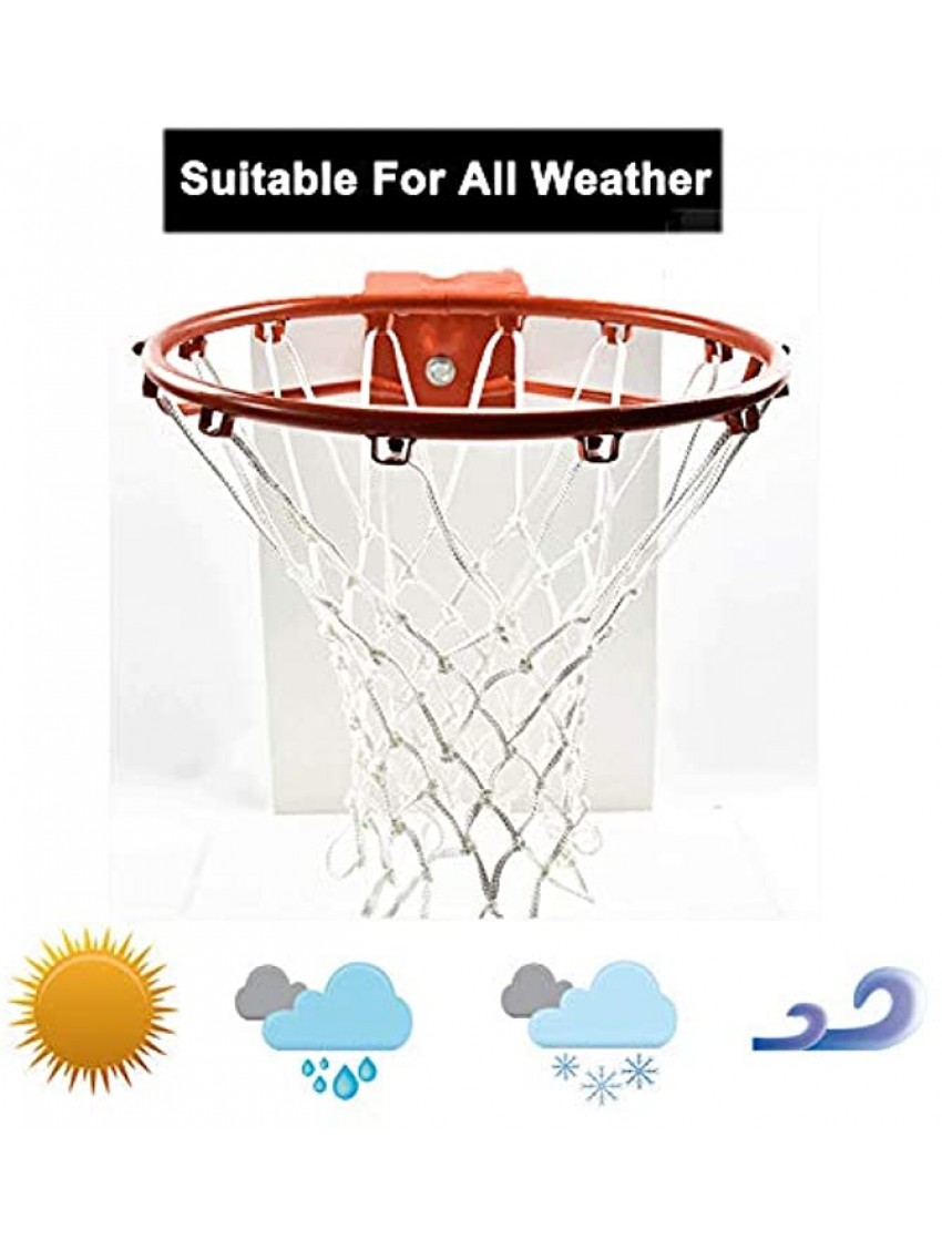 KSh-tt Heavy Duty Basketball Net Replacement-Professional Basketball Net in All Weather for Indoor and Outdoor-Anti Whip Thick Nets Fit Standard 12-Loop Hoop Rims