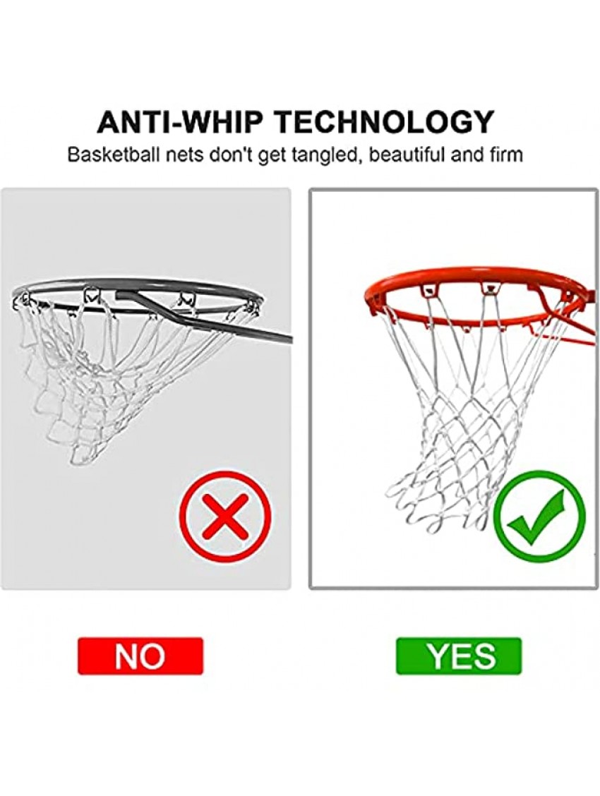LAO XUE Basketball Net Outdoor,7.16 oz Professional Heavy Duty Basketball Net Replacement,All Weather Anti Whip Suitable for Outdoor Standard 12 Loops Basketball Hoop