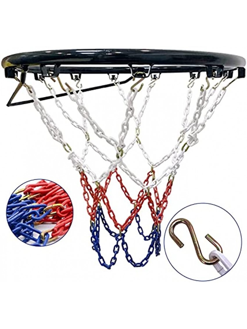 Metal Chain Basketball Net Replacement for Indoor or Outdoor Heavy Duty Galvanized Steel Basketball Net Outdoor Hanging Basket