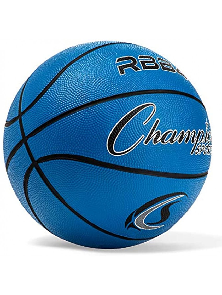 Champion Sports Official Heavy Duty Rubber Cover Nylon Basketballs