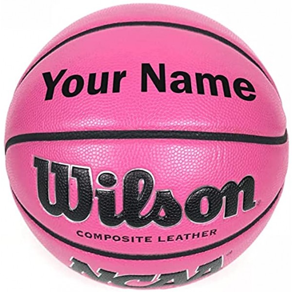 Customized Personalized Wilson NCAA Pink Basketball Size 6 28.5" Custom Gift