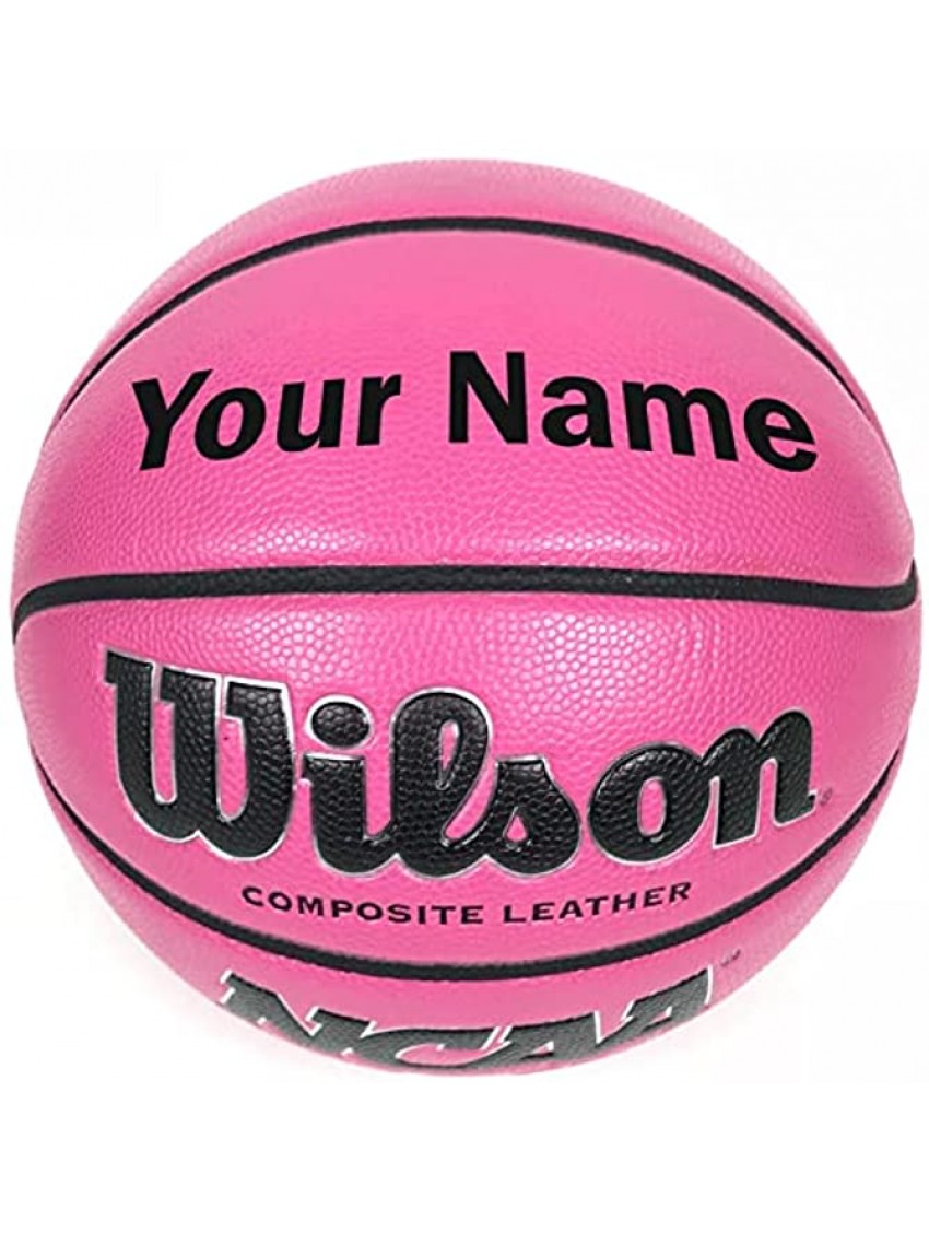 Customized Personalized Wilson NCAA Pink Basketball Size 6 28.5" Custom Gift