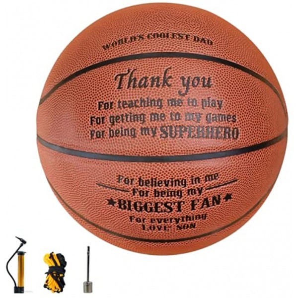 Dad Gifts From Son Engraved Basketball Gifts for Dad Daddy Father Basketball Dad Birthday Gifts Thank You Gifts for Dad Dad Father Appreciation Gifts World's Coolest Dad