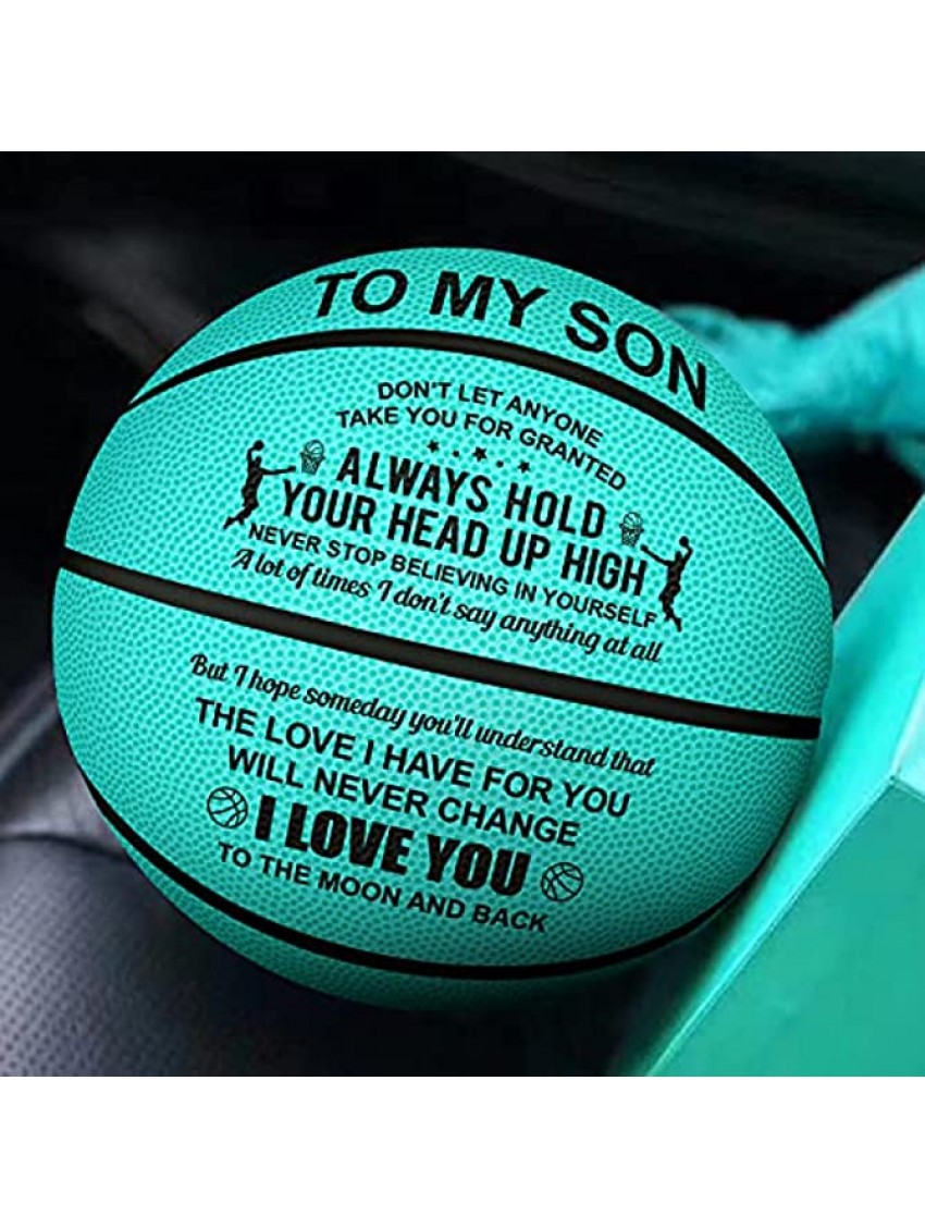 Engraved Custom Outdoor Indoor Basketball Gifts I Love You to The Moon and Back- for Son Graduation Birthday