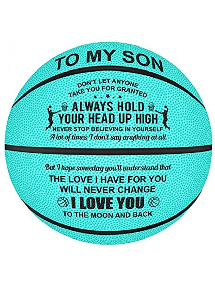 Engraved Custom Outdoor Indoor Basketball Gifts I Love You to The Moon and Back- for Son Graduation Birthday