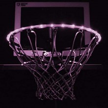 GlowCity LED Basketball Hoop Lights – Glow-in-The-Dark Rim Lights Full Size – Super-Bright to Play Longer Outdoors Ideal for Kids Adults Parties and Training