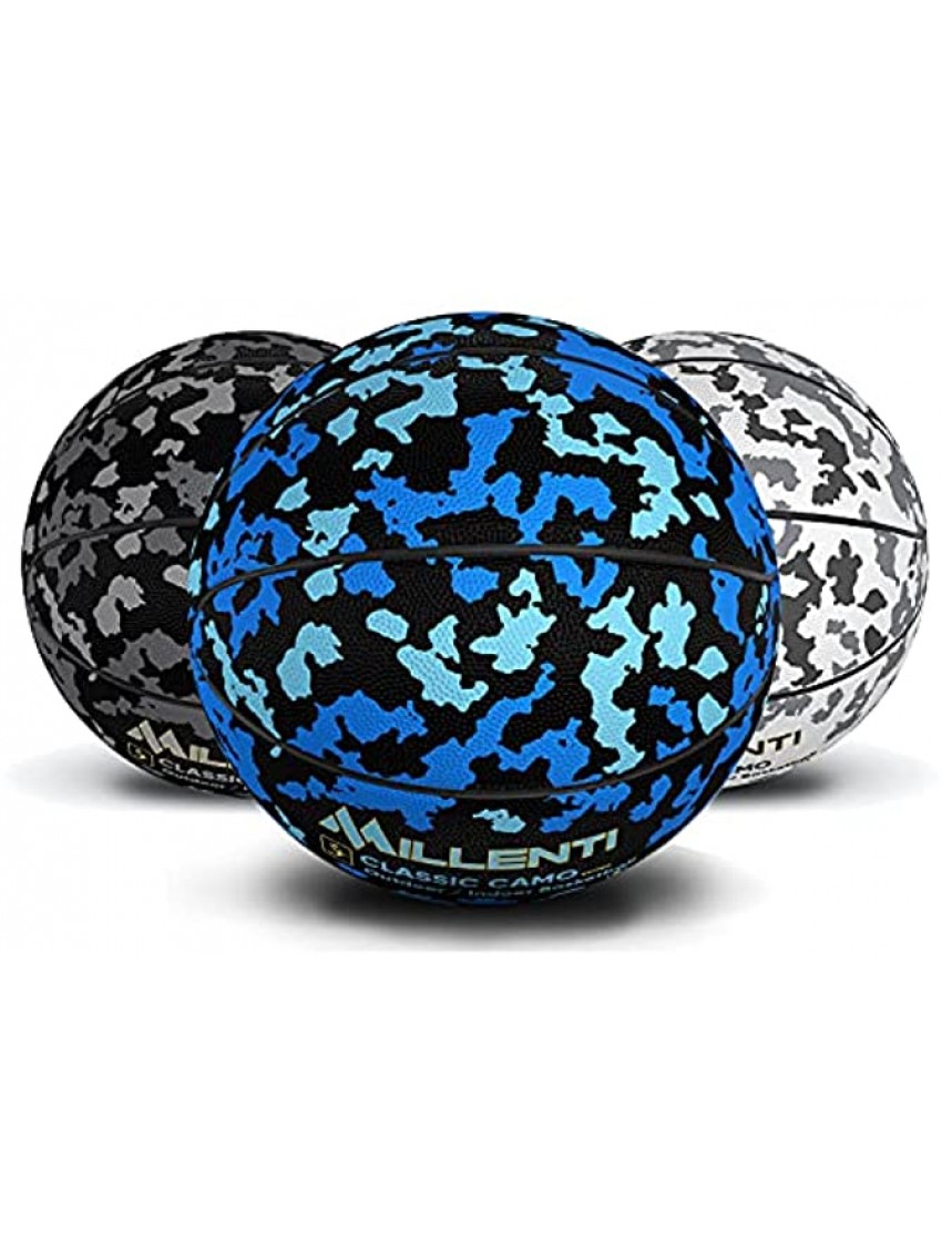 Millenti Street-Wise Camo Basketball Balls Stand Out Colorful Camouflage Basketballs for Men Women Youth Kids Cool Outdoor-Indoor Street Basketball 29.5" Size 7 28.5" Size 6 27.5" Size 5