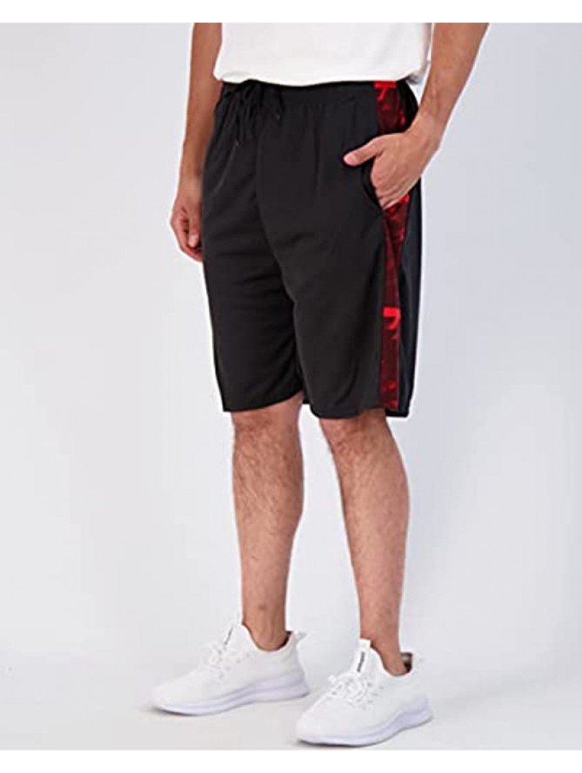 Real Essentials 5 Pack: Men's Mesh Athletic Performance Gym Shorts with Pockets S-3X