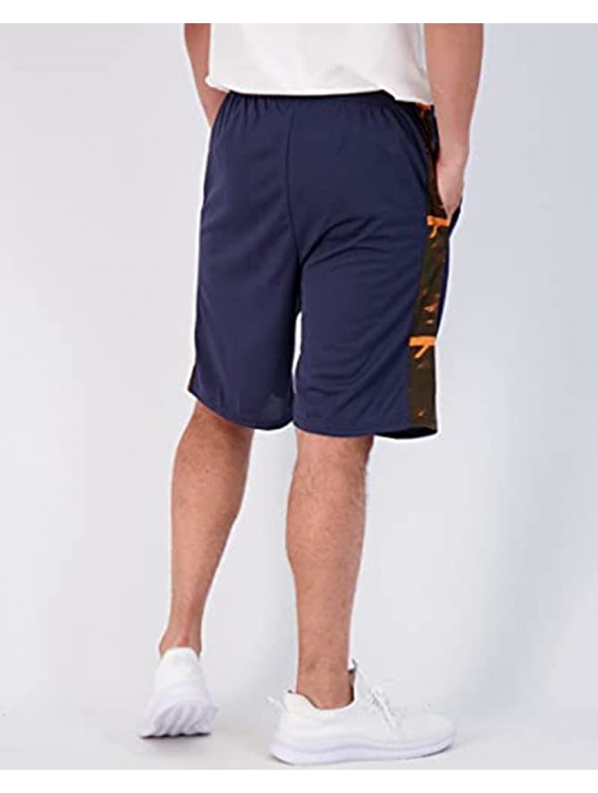 Real Essentials 5 Pack: Men's Mesh Athletic Performance Gym Shorts with Pockets S-3X