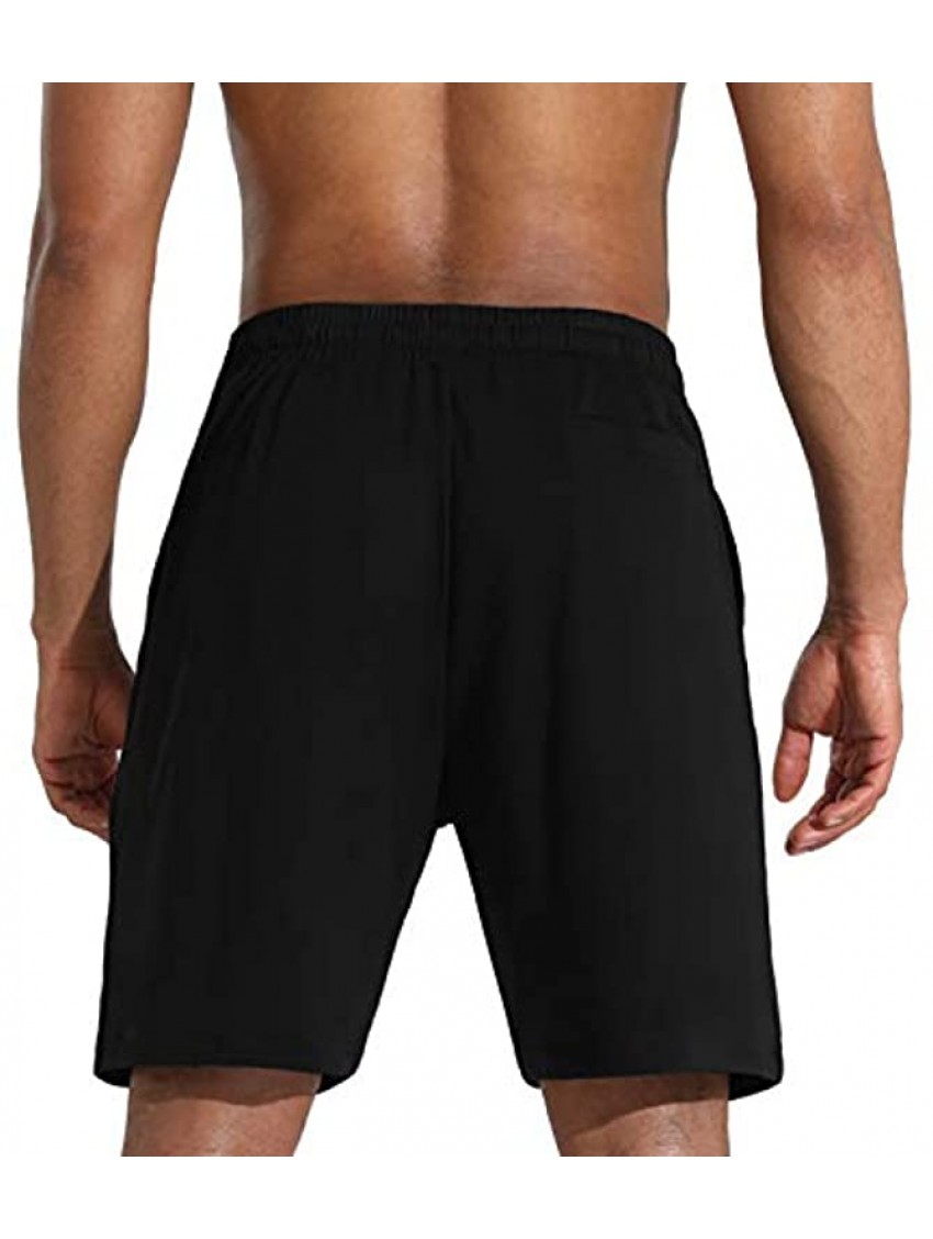 THE GYM PEOPLE Men's Lounge Shorts with Deep Pockets Loose-fit Jersey Shorts for Running,Workout,Training Basketball