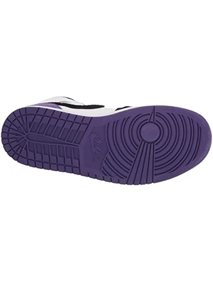 Nike Men's Air Jordan 1 Mid Se Court Purple Suede White Court Purple Black 8.5