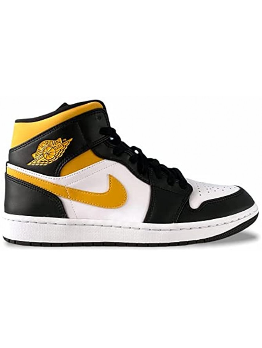 Nike Mens Air Jordan 1 Mid Sneaker Adult White Pollen-Black 9.5 M US