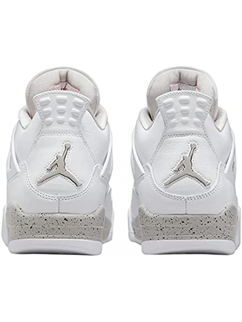 Nike Men's Air Jordan 4 Retro White Oreo White Tech Grey Black Fire Red