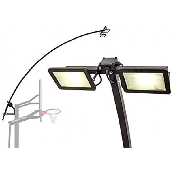 Goalrilla LED Basketball Hoop Light Illuminates backboard Rim and Court and Fits All Goalrilla and Other In-Ground Hoops