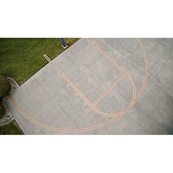 Murray Sporting Goods Basketball Court Marking Stencil Kit for Driveway Asphalt or Concrete | Stencil Spray Paint Kit for Backyard Basketball Court
