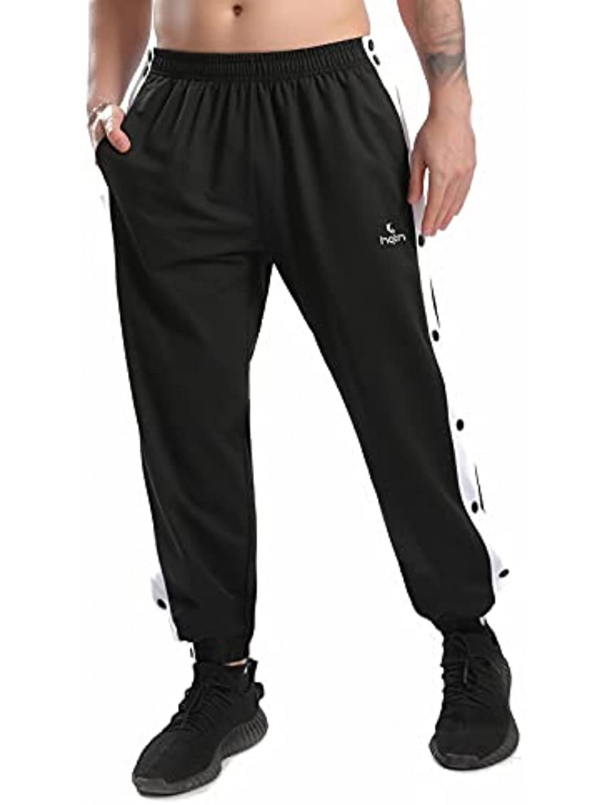 HQTN Men's Bandanna Tear Away Pants for Post Surgery Basketball Loost Fit Active Workout Sweatpants