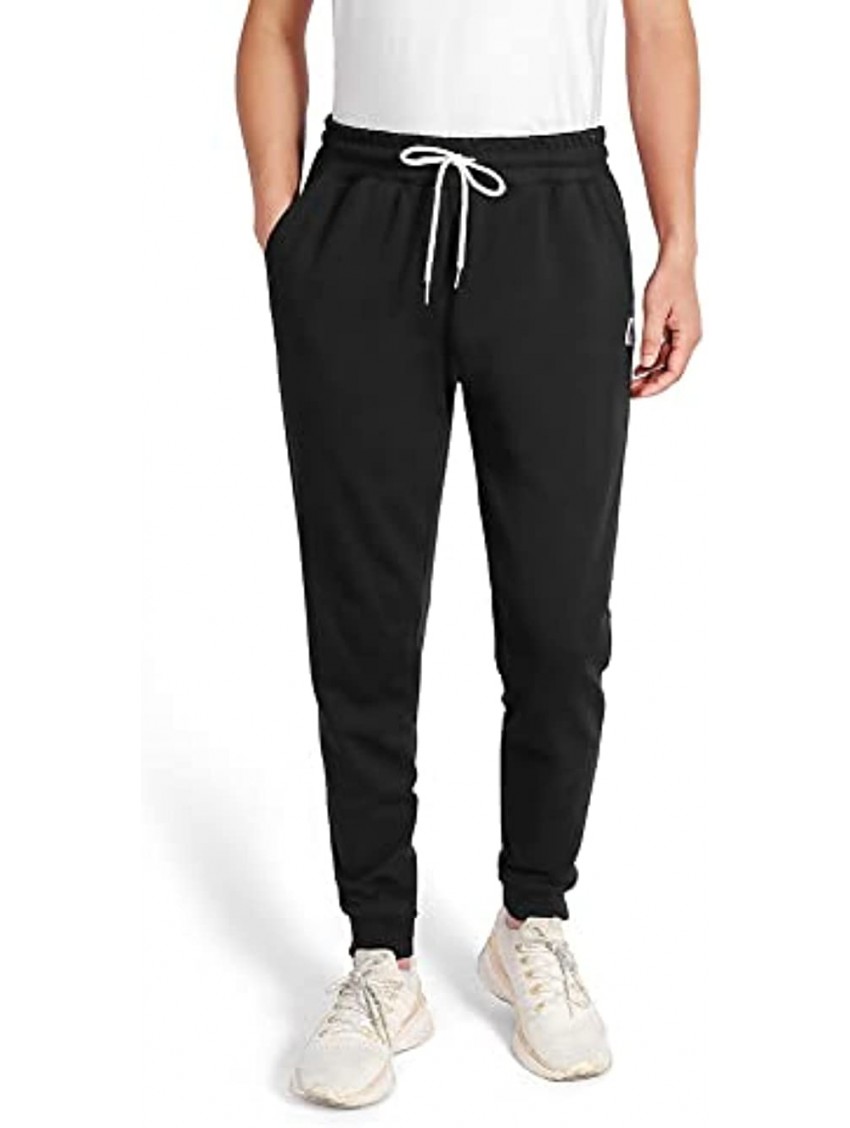 NIMENJOJA Men's Joggers Sweatpants Tapered Workout Running Lounge Pants with Zipper Pockets