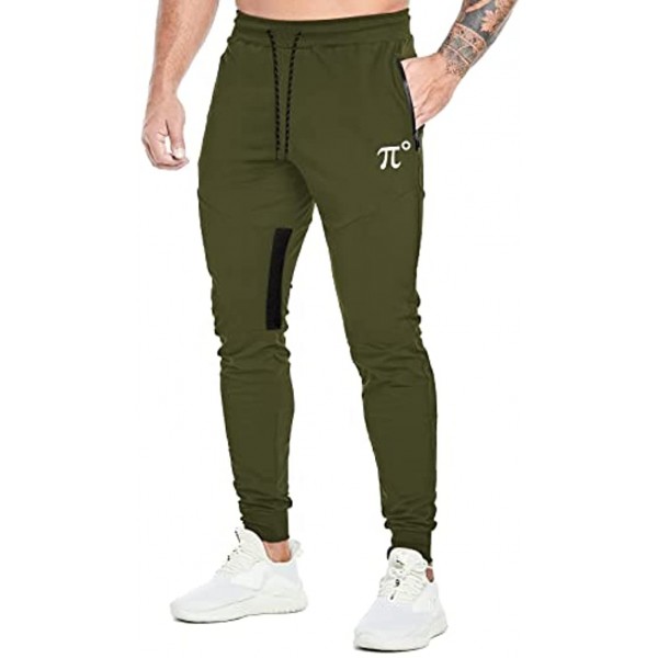 PIDOGYM Men's Jogger Pants,Gym Workout Track Pants Slim Fit Tapered Athletic Casual Sweatpants with Zipper Pockets