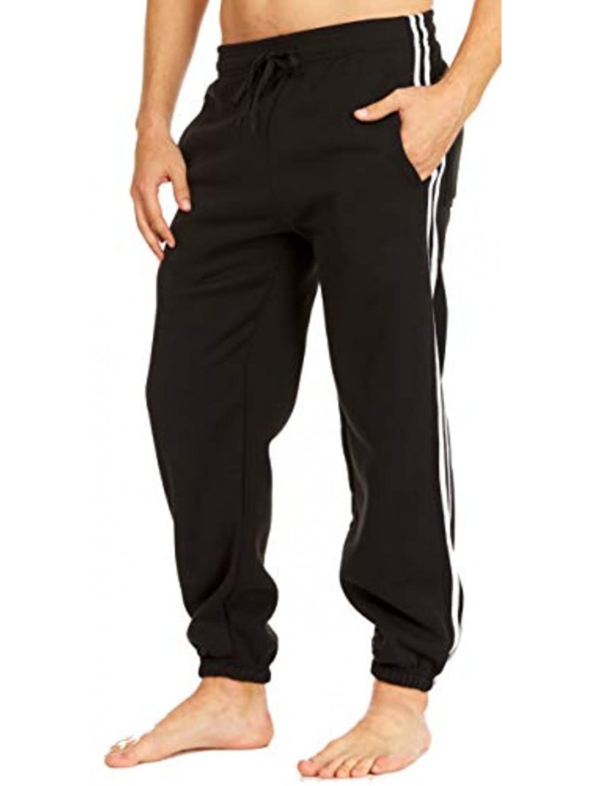UNIQUE STYLES ASFOOR Mens Athletic Sweatpants Fleece Open Bottom Drawstring Waistband with Pockets